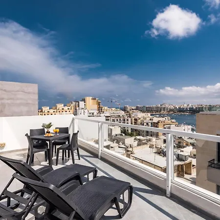 Bnbnova - Private Penthouse With Terrace Spinola Bay